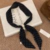 Vintage Polka Dot Chiffon Beaded Scarf For Women Lightweight Sheer Neck Scarf Fashion Accessory For Summer Daily Wear & Outfits
