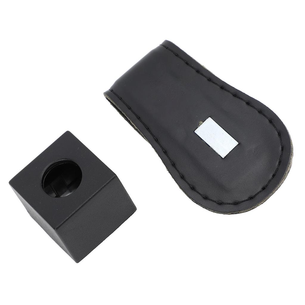 Magnetic Pool Cue Chalk Holder with PU Leather Belt Clip Billiards Accessories Easy Set Up