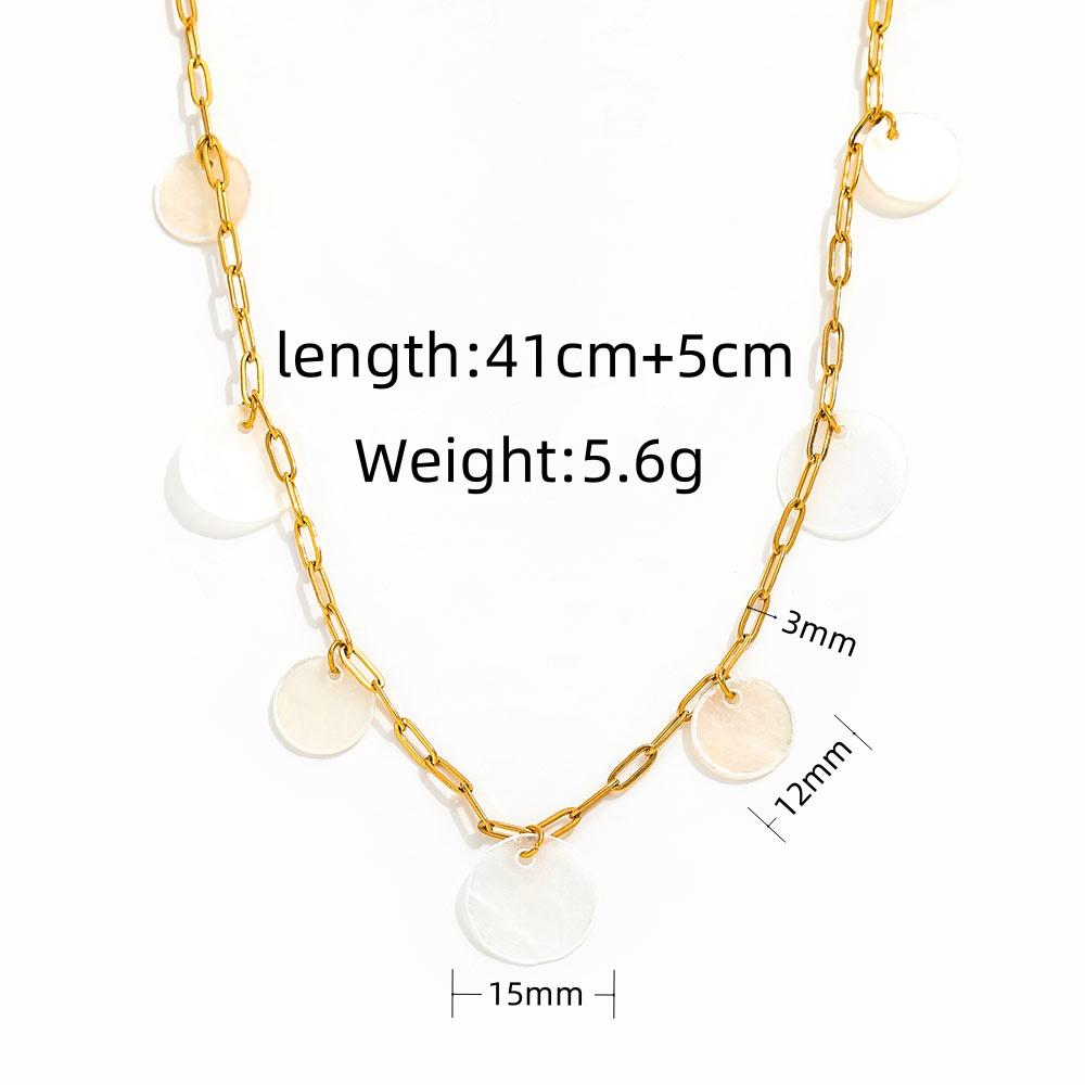 Joolim Jewelry Trendy 18K Gold Plated Summer Holiday Mirror Shell Pendant Necklace золотой