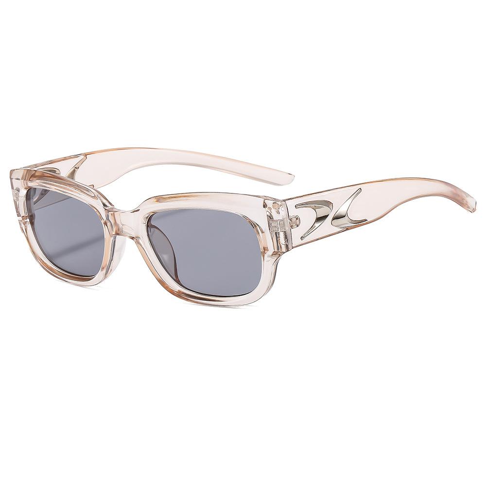 New Boomerang Square Sunglasses For Women And Men Stylish High-End Glasses For Round Faces Trendy Sun Shades