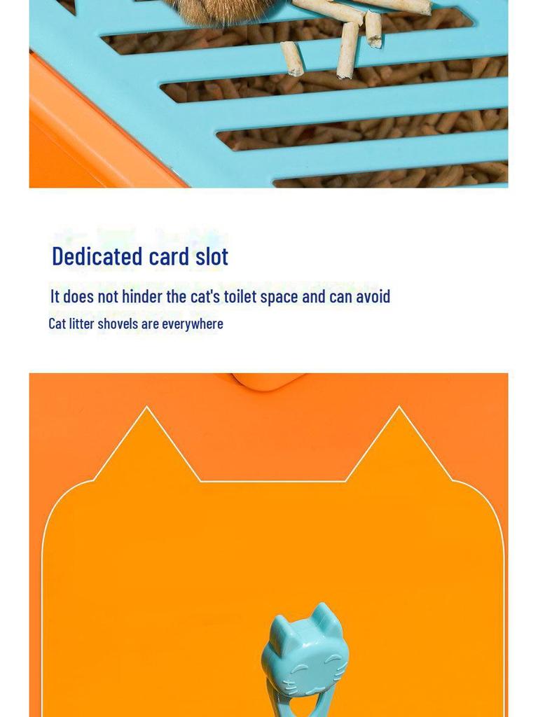 Premium Oversized Splash-Proof Cat Litter Box - Durable Plastic, Perfect for Large Cats