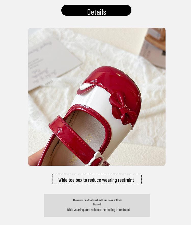 Spring-Autumn 2025 Girls' Toddler Princess Shoes: Soft Leather Korean Fashion for Ages 4-10