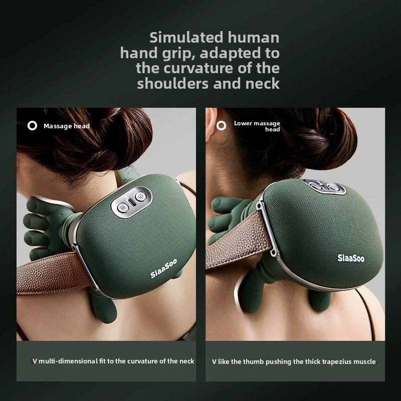 Masajeador de cuello y hombros portátil, masajeador eléctrico recargable para alivio de tensión