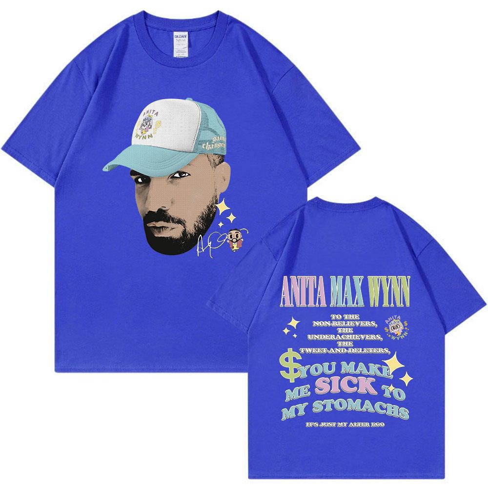 Drake Anita Max Wynn Divertente Meme Grafica Maglietta Unisex Donna Moda Hip Hop Maglietta Oversize Casual Girocollo Cotone Magliette Top
