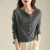 Pulover Toamnă Iarnă Femei Elegant Design cu Nasturi cu Plachetă Înclinată Cardigane Tricotate pentru Femei Pulovere Casual