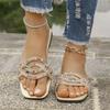 Crystal Rome Women Slippers Fashion Summer Bling Flat Shoes Women Comfort Outdoor Casual Sandals Party Slippers Slides Women