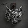 Comfortable Animal Costume Mask Halloween Wolf Mask, Embossed Werewolf Face for Cosplay Party, Lightweight Latex Adjustable Strap Adults, Trick