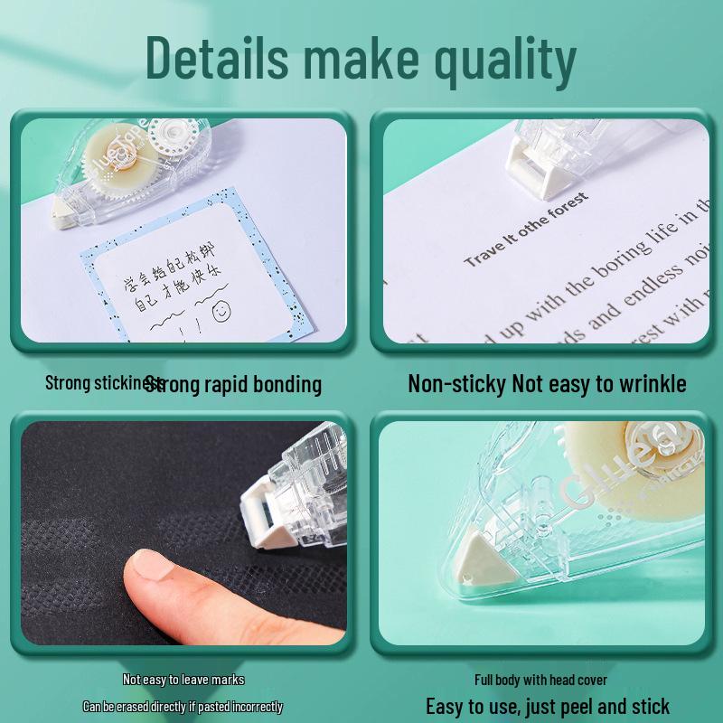 Dubbelsidig tejp med handgjort limstift - Pricklim med stor kapacitet