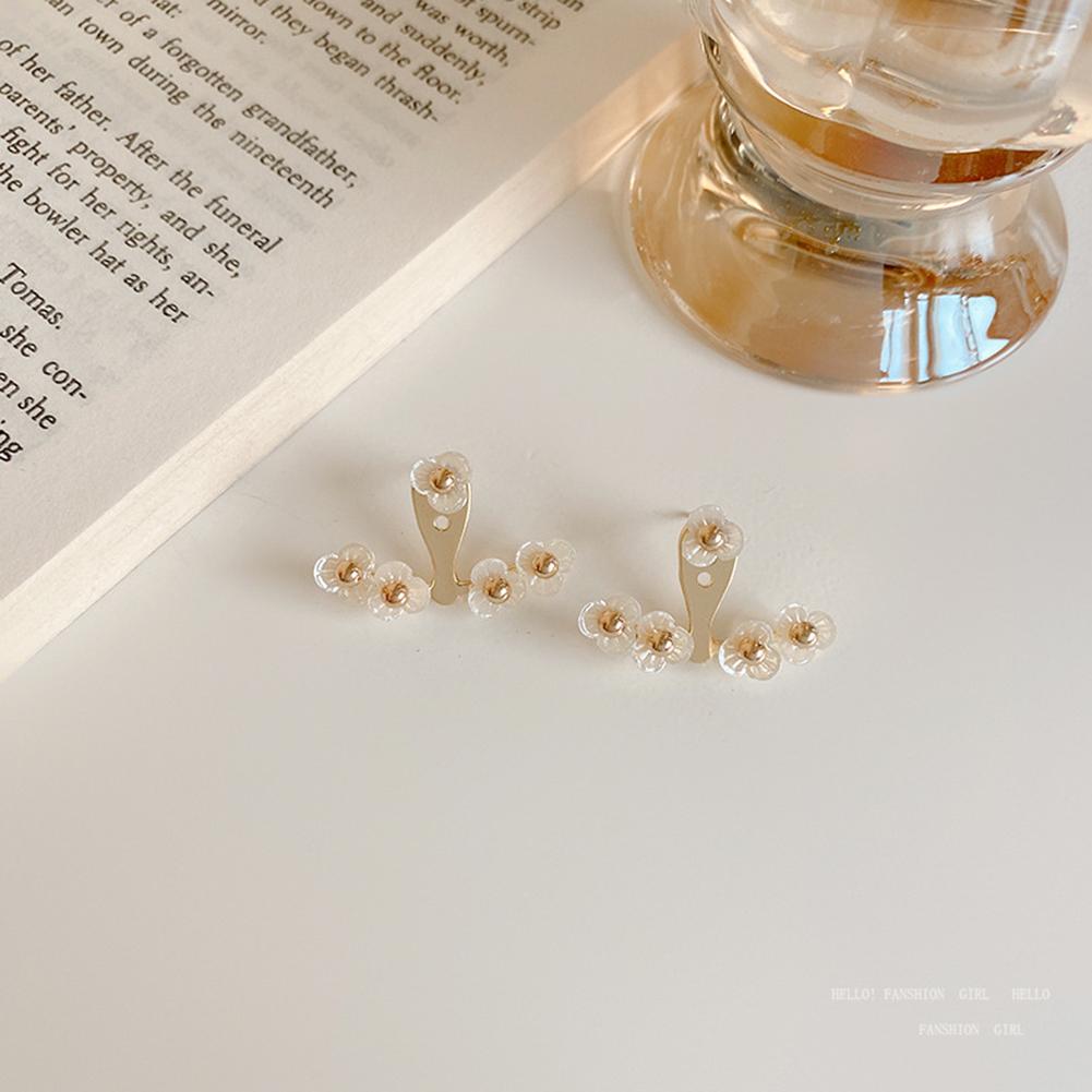 925 Silver Needle Camellia Pearl Earrings For Women Retro Simple Earrings Jewelry Accessories For Girls Gifts