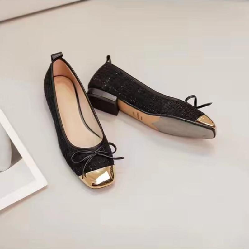2025 New Round Toe Luxury Brand Design Bow Ballet Flat Shoes Women Genuine  Casual Shoes Zapatos Mujer Low Heel Shoes
