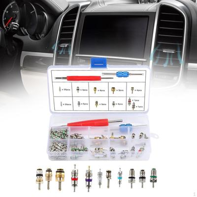 Air Conditioning Valve Core Kit Leakproof Component Remover Installer Tool for Automobile Automotive