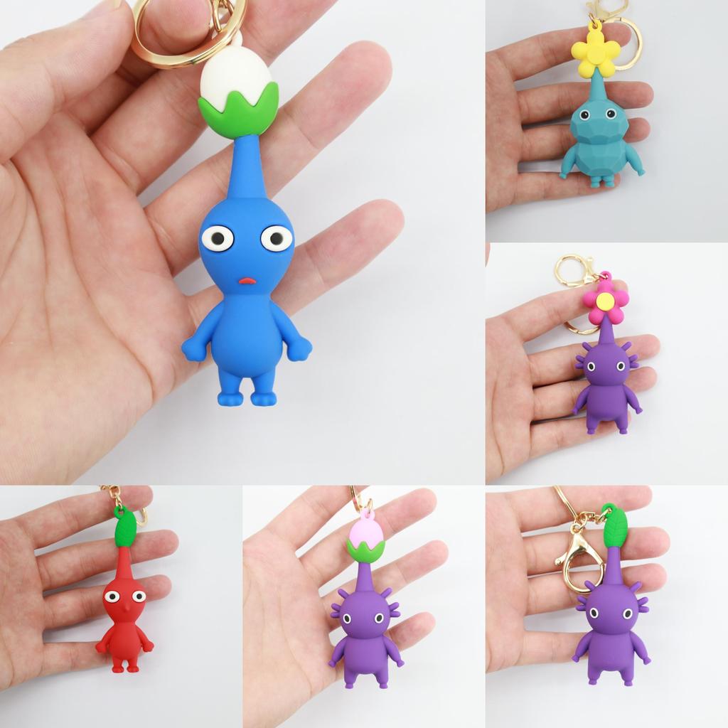 Pikmin 4 Keychain Pvc Cartoon Collectible Gift For Kids And Fans