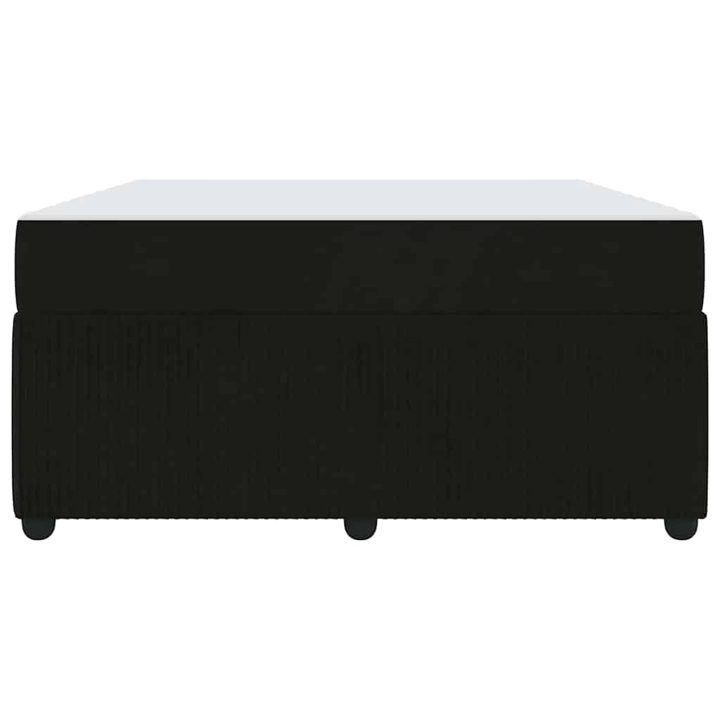 Bed Frame with Mattress Black 140 x 200 cm Fabric