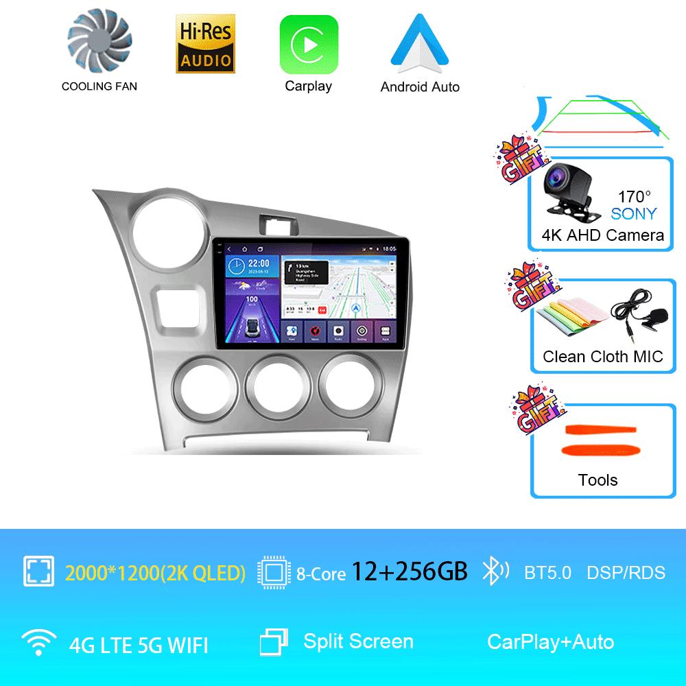 Android 14 For Toyota Matrix 2 E140 2008 - 2014 Radio Stereo Wireless Carplay Multimedia Player GPS Navigation QLED Screen Touch