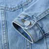Giacca di jeans blu primavera autunno da donna corta coreana manica lunga allentata giacca di jeans taglie forti Top da studente