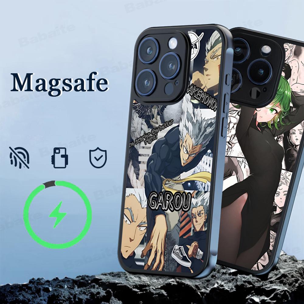 ONE PUNCH-MAN Phone Case Magnetic Case For IPhone 16 14 13 12 11 15 Pro Max Plus For Magsafe Wireless Charge Cover