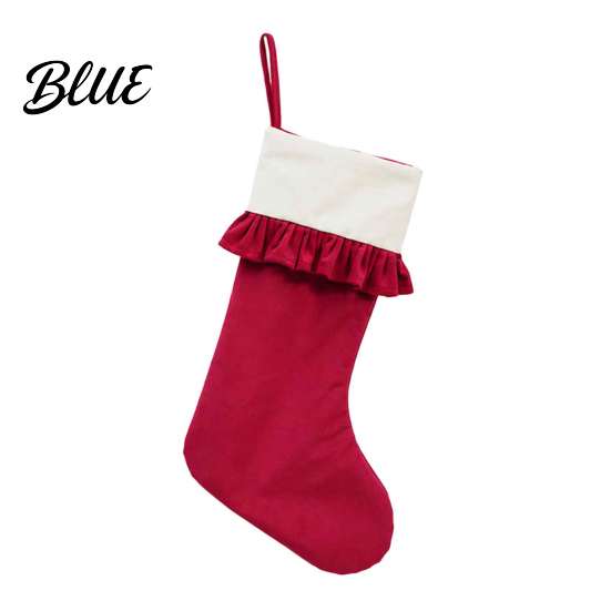 Large Christmas Stockings Sack with Stockings Thick Ruffled Cuff for Fireplace Xmas Gift Hanging Decorative