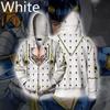 Japan Anime JoJo's Bizarre Adventure 3D Print Dragkedja Huvtröjor Cosplay Mode Huvtröjor Jacka