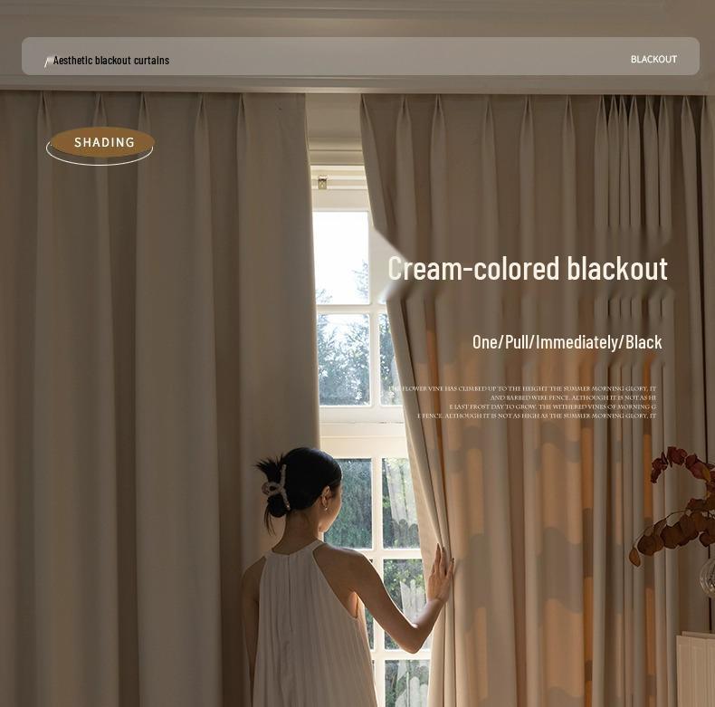 Modern Full Blackout Matcha Green Cotton Linen Curtains for Bedroom, Balcony, and Living Room