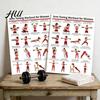 Poster Allenamento Muscoli Parte Superiore del Corpo 2 Pezzi Set Allenamento Braccia con Manubri per Palestra di Casa Guida alla Resistenza Esercizi Senza Attrezzatura Bicipiti Tricipiti Spalle