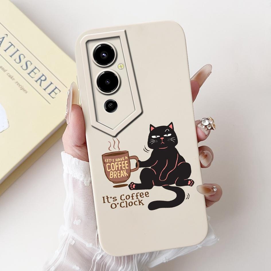 For Tecno Pova 4 Cases LG7n Fashion Flower Soft Liquid Silicone Fundas Matte Cover For Tecno Pova 4 Pova4 4G Pro LG8n Phone Case