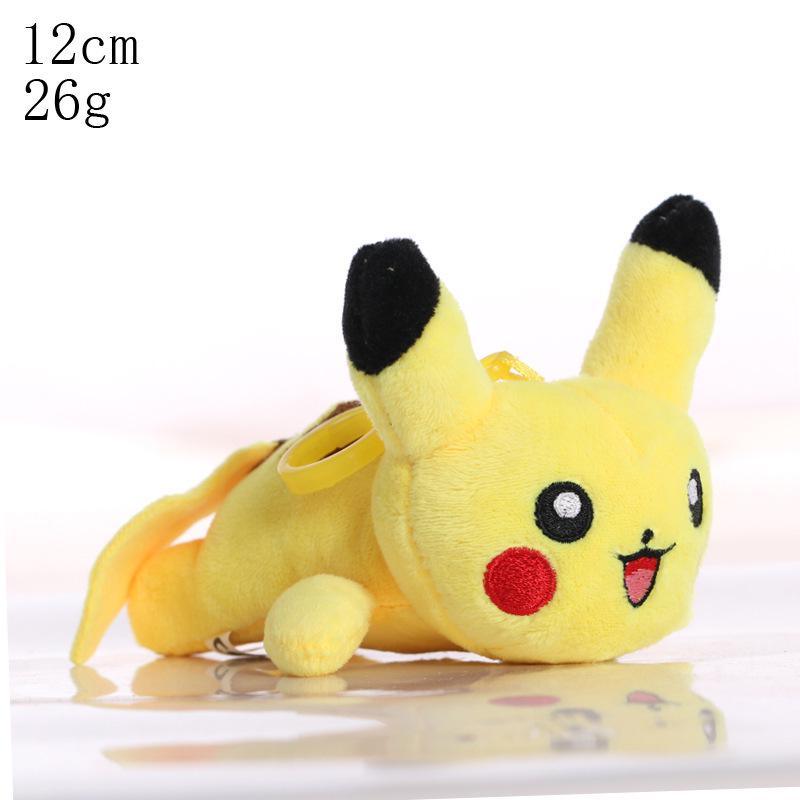 Conjunto de Chaveiros de Pelúcia Pokémon: Squirtle, Charmander, Psyduck, Bulbasaur & Pikachu