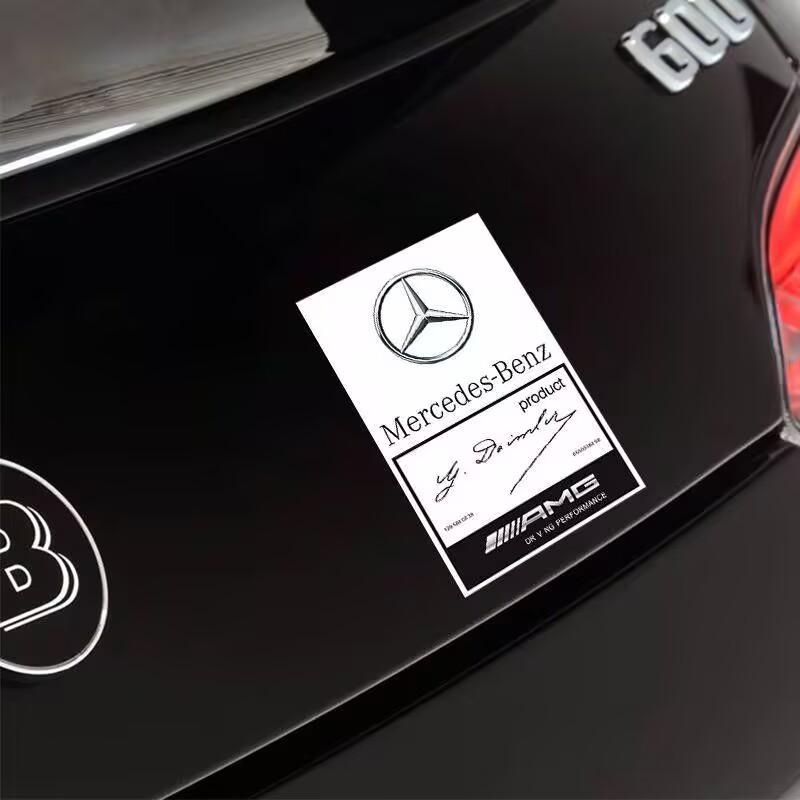 Static Car Head Glass sticker Decorative Emblem Decals For Mercedes Benz AMG Brabus Maybach Smart W204 GLC CLA GLK W205 W203W206