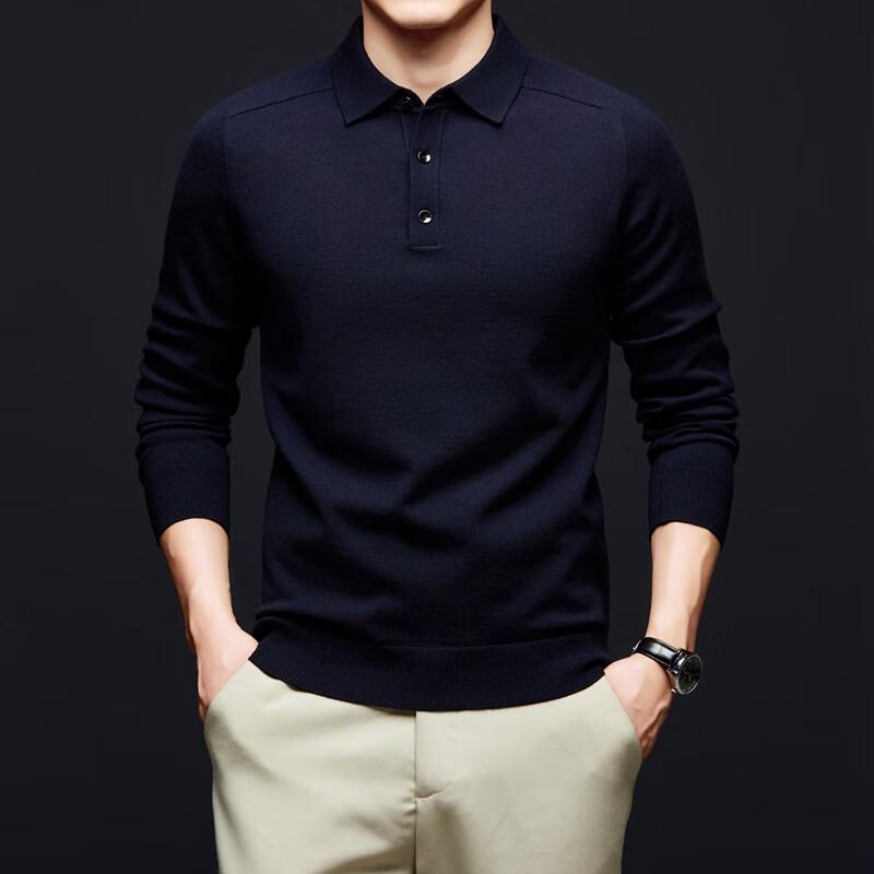 Men's Casual Polo Neck Knit Sweater