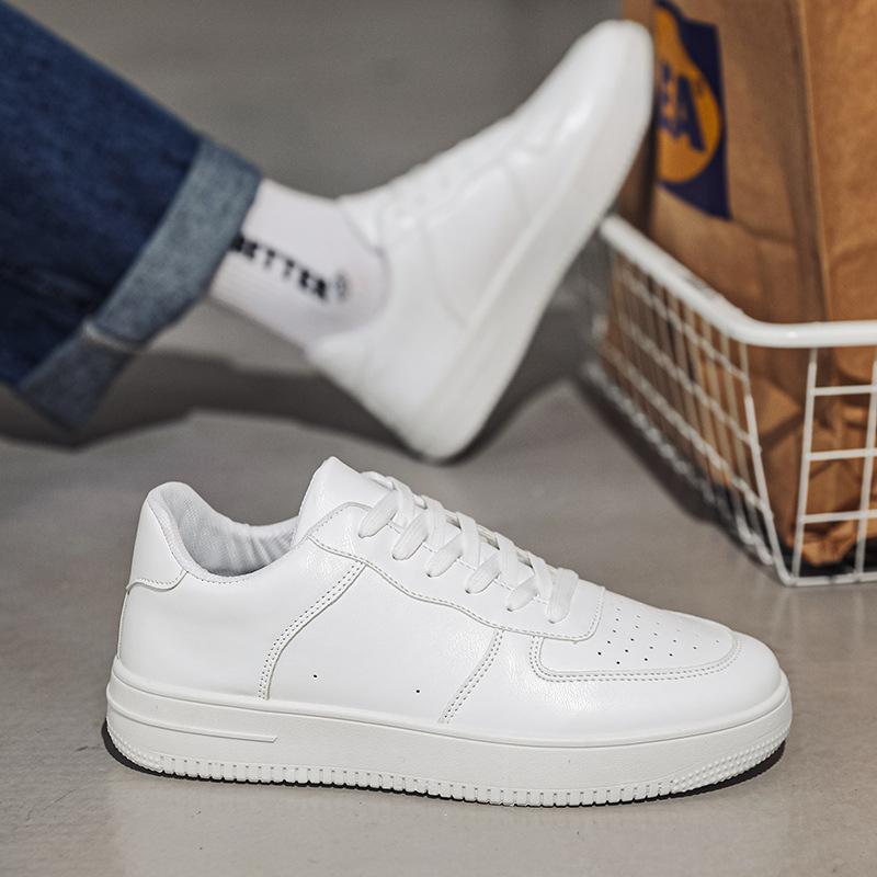 Herrenschuhe Studenten-Trendschuhe Kleine weiße Schuhe Flache Schuhe Trend vielseitige lässige weiße Schuhe Herren-Sportschuhe Air Force One