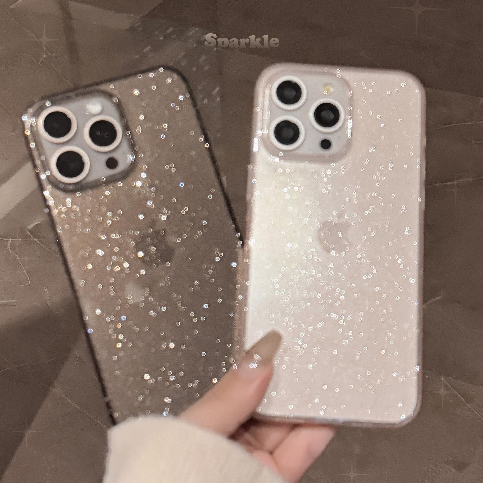 

Transparent Bling Glitter Phone Case For iPhone 16 15 14 13 12 11 Pro Max X XR XS 7 8 Plus Clear Sparkle Shockproof Soft Cover For iPhone 13