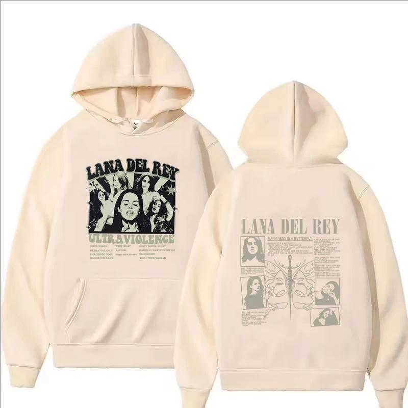 Lana Del Rey Fashion Printed Hip Hop Hoodie Men Autumn Winter Women Casual Vintage Long Sleeve Fleece Pullover Sweatshirts