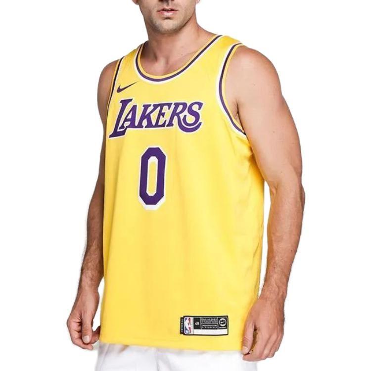 Nike Los Angeles Lakers Kyle Kuzma Swingmen Jersey Yellow Men's AA7099-735