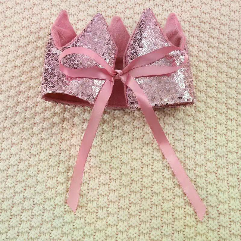 INS Baby Shower Girl Glitter Pink Crown Boy Birthday Party Headwear Stage Performance Headband Star Fairy Stick