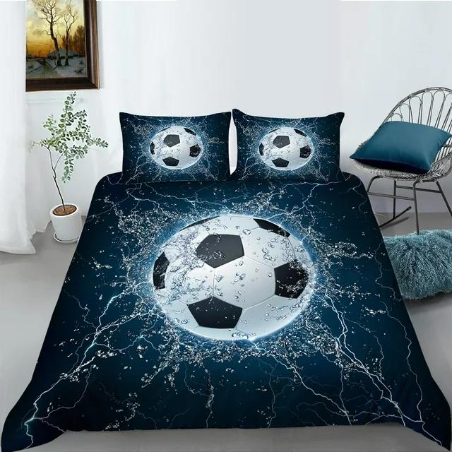 3D Football Bedding Set, Sports Down Duvet Cover, Pillowcase 2/3 Pieces, Boys and Teens, Athlete Room,soft Home Textile, World Cup Quilt Cover