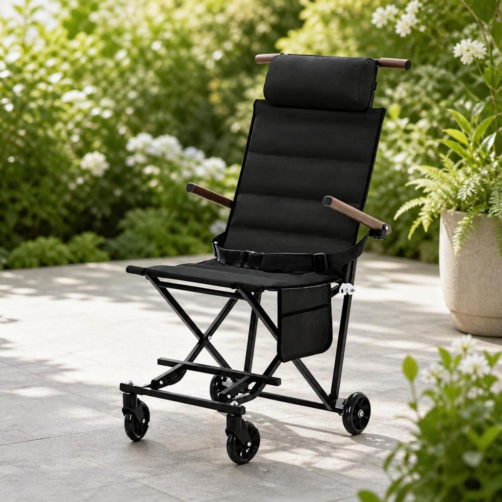 Foldable Outdoor Wheeled Chair Trolley Portable Reclining with