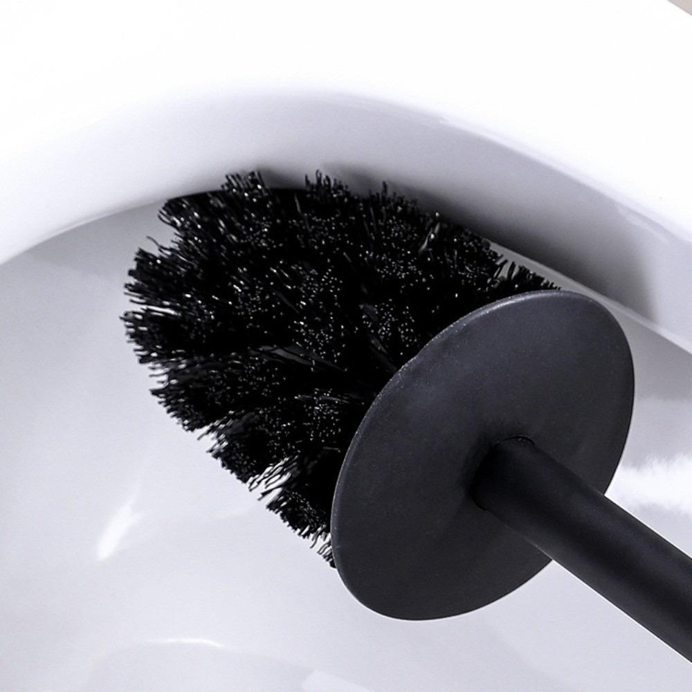Splash-proof Cover Toilet Brush Set Floor-standing Stainless Steel Toilet Cleaning Brush Rustproof Long Handle