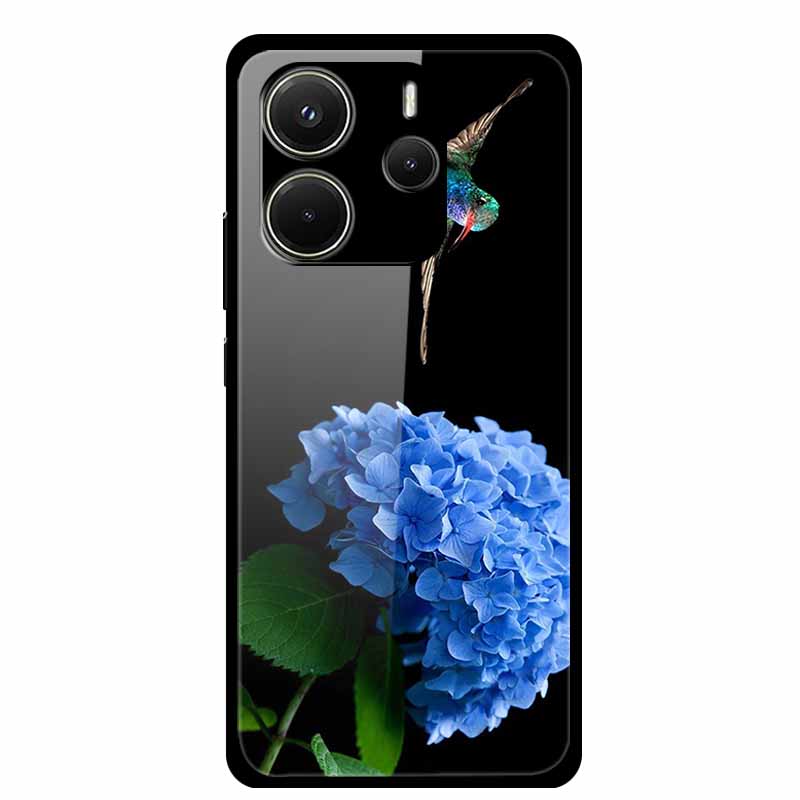 For Redmi Note 14 4G Phone Case Note14 Coque Hard Tempered Glass Back Cover For Xiaomi Redmi Note 14 5G Case Shell Soft Bumper