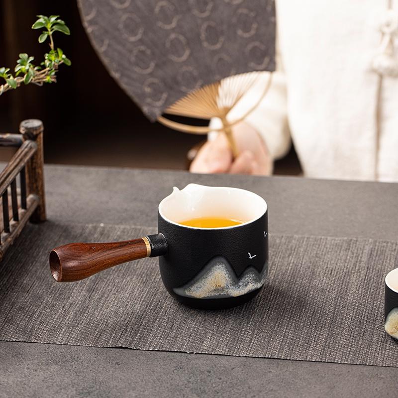 

200 мл Керамическая чаша справедливости с боковой ручкой, разделитель для чая, винтажная чайная чаша справедливости Tea