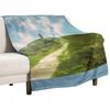 Glastonbury Tor Throw Blanket Decorative Soft Beautifuls for Sofa Luxury Thicken Loose Blankets