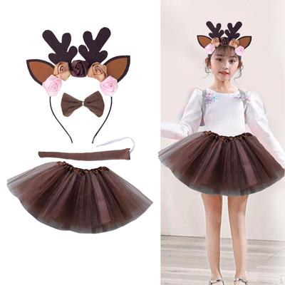 Deer Costume Set with Tutu And Headband for Celebrations
