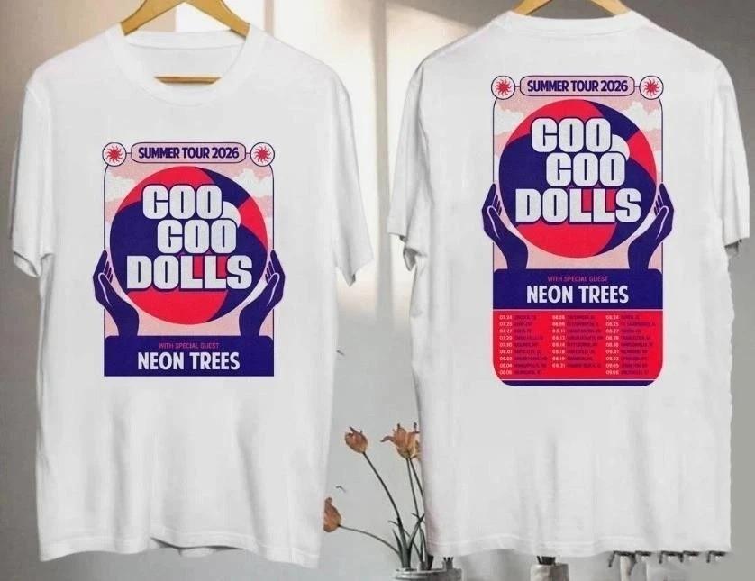 Goo Goo Dolls 2 Sides Sommertour 2026 Weiß S bis 5XL Konzert T-Shirt SN900