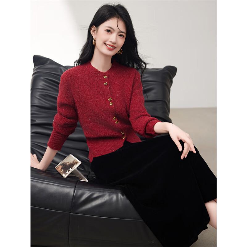 Women's Elegant Cardigan Sweater & Skirt Set