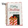 Álbum de Recortes Regalo Personalizado Libro de Tarjetas de Regalo de Navidad, 7" x 5" Encuadernación en Espiral Merry para Folleto de Tarjetas, Álbum de Felicitaciones, Suministros para Fiestas de Navidad Único DIY