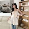 New ArrivalS Open Run Women S Ribbon Decor Mini dreSS SleeveleSS Frill