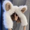 Plush Ear Protection Hat Warm Plush Fox Ears Hat Outdoor Bucket Hat  Women