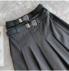 High-Waisted A-Line Pleated Midi Skirt - Elegant, Slimming Autumn Style for Women