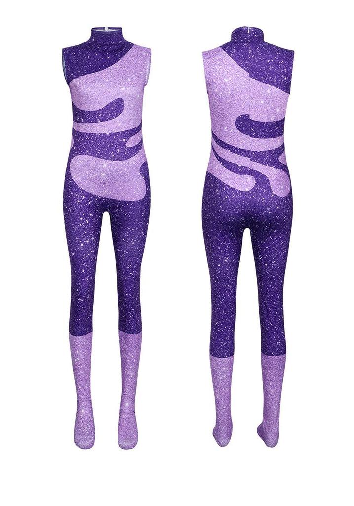 Zootopia Shakira Purple Fur Singer Stage Costume for Halloween