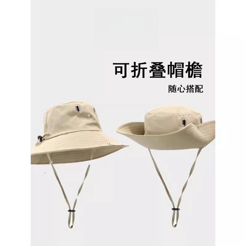 Summer big brim sun hat western cowboy hat men's mountaineering fishing hat women's bucket hat shading trip