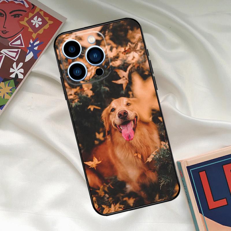 Golden Retriever Friend Phone Case For iPhone 16 15 14 13 12 11 17 Pro Max 15 16 Plus 12 Mini 16e 17 Air Funda Cover