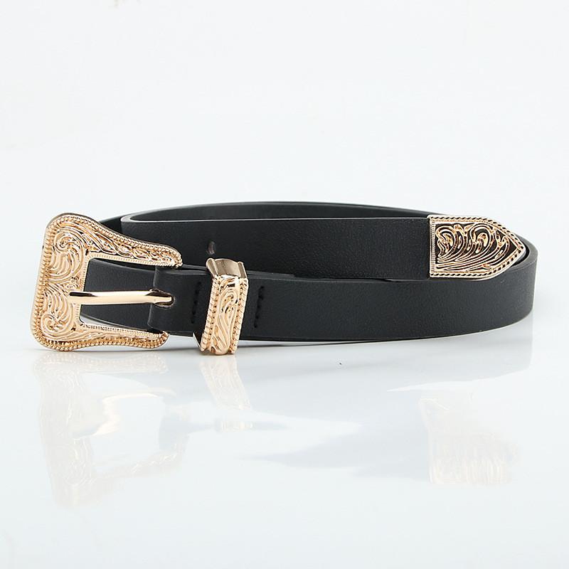 

Womens Vintage Alloy Belt For Chic Office Look чёрный